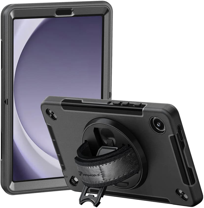 Armor-X Rainproof Military Grade Rugged Case With Hand Strap And Kick-stand Svart