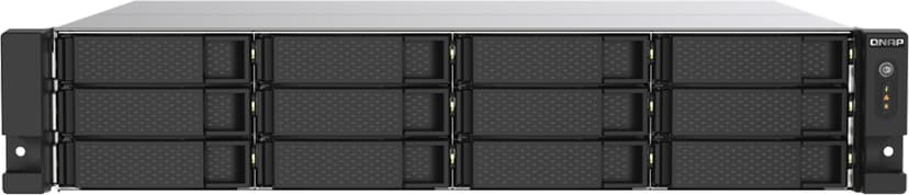QNAP TS-1273AU-RP-8G NAS & lagringsserver Stativ (2U) Ryzen Embedded V1500B 8 GB DDR4 0 TB QNAP QTS Aluminium, Sort