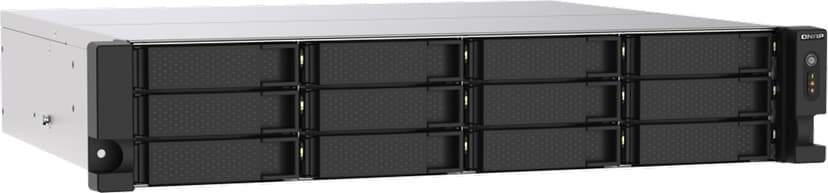 QNAP TS-1273AU-RP-8G NAS- & lagringsservrar Rack (2U) Ryzen Embedded V1500B 8 GB DDR4 0 TB QNAP QTS Gjuten aluminium, Svart