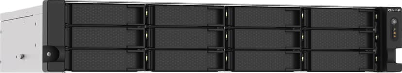 QNAP TS-1273AU-RP-8G NAS- & lagringsservrar Rack (2U) Ryzen Embedded V1500B 8 GB DDR4 0 TB QNAP QTS Gjuten aluminium, Svart