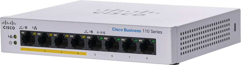 Cisco CBW150AX BT WiFi 6 Wireless Access Point + CBS110 8-Port PoE 32W Desktop Switch