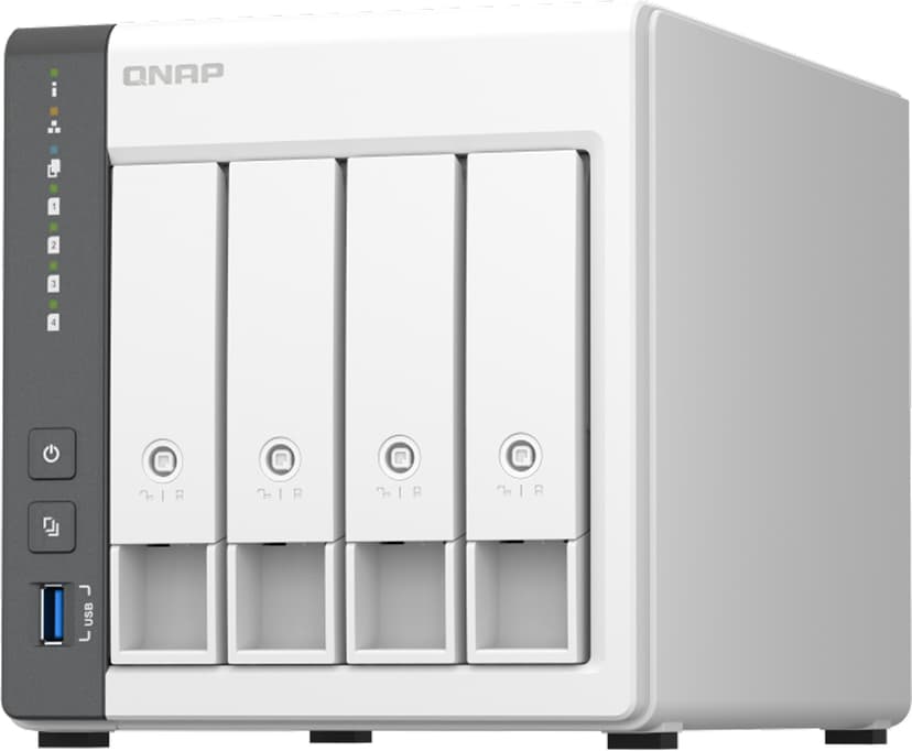 QNAP TS-433 NAS Tower ARM Cortex-A55 4 GB 0 TB QNAP QTS Valkoinen