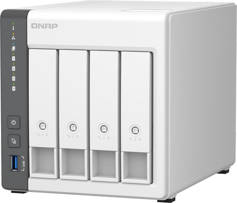QNAP TS-433 NAS Tower ARM Cortex-A55 4 GB 0 TB QNAP QTS Valkoinen