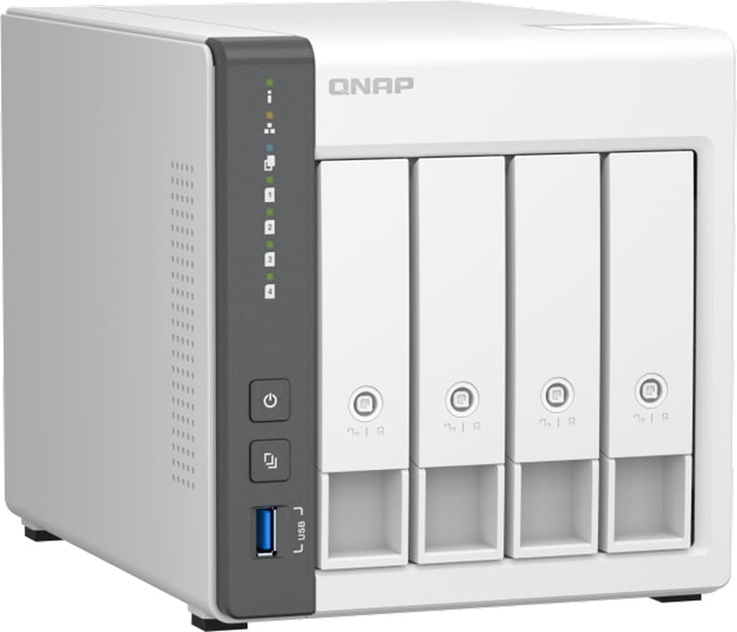 QNAP TS-433 NAS Tower ARM Cortex-A55 4 GB 0 TB QNAP QTS Valkoinen