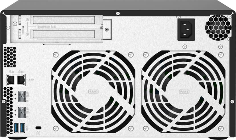 QNAP TS-832PX NAS Tower Annapurna Labs AL324 4 GB DDR4 0 TB QNAP Turbo System Aluminium, Sort