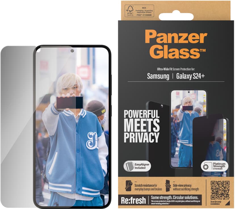 Panzerglass Ultra-wide Fit Privacy skärmskydd Samsung Galaxy S24+