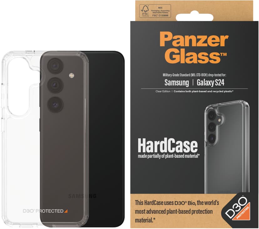 Panzerglass Hardcase With D3O Samsung Galaxy S24 Gjennomsiktig