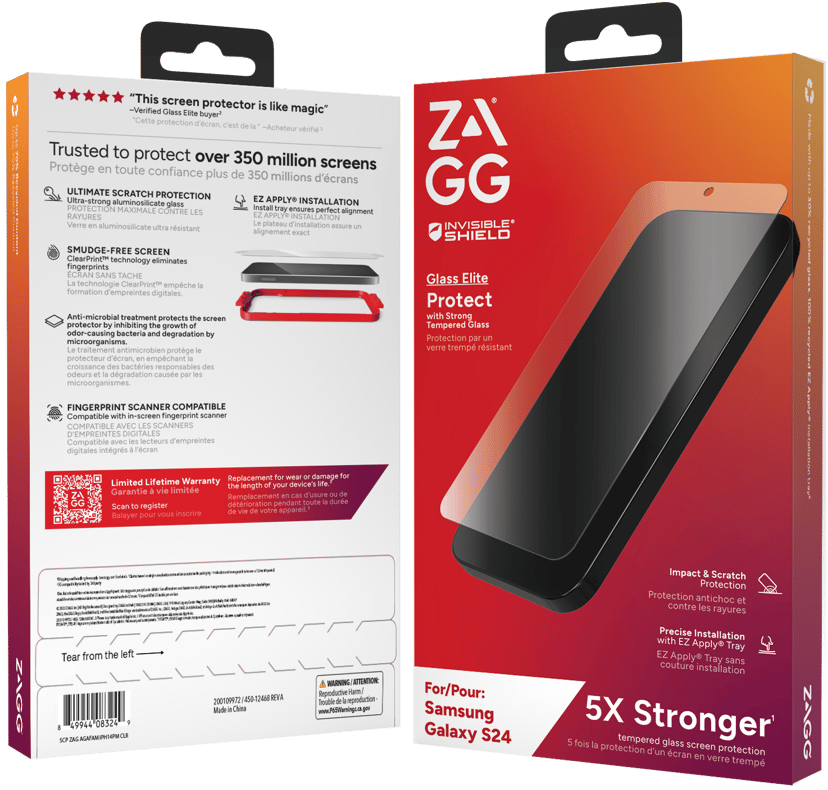 Zagg InvisibleShield Glass Elite B Samsung Galaxy S24 Screen Samsung Galaxy S24