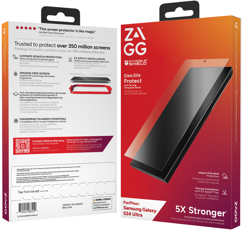 Zagg InvisibleShield Glass Elite B Samsung Galaxy S24 Ultra Screen Samsung Galaxy S24 Ultra