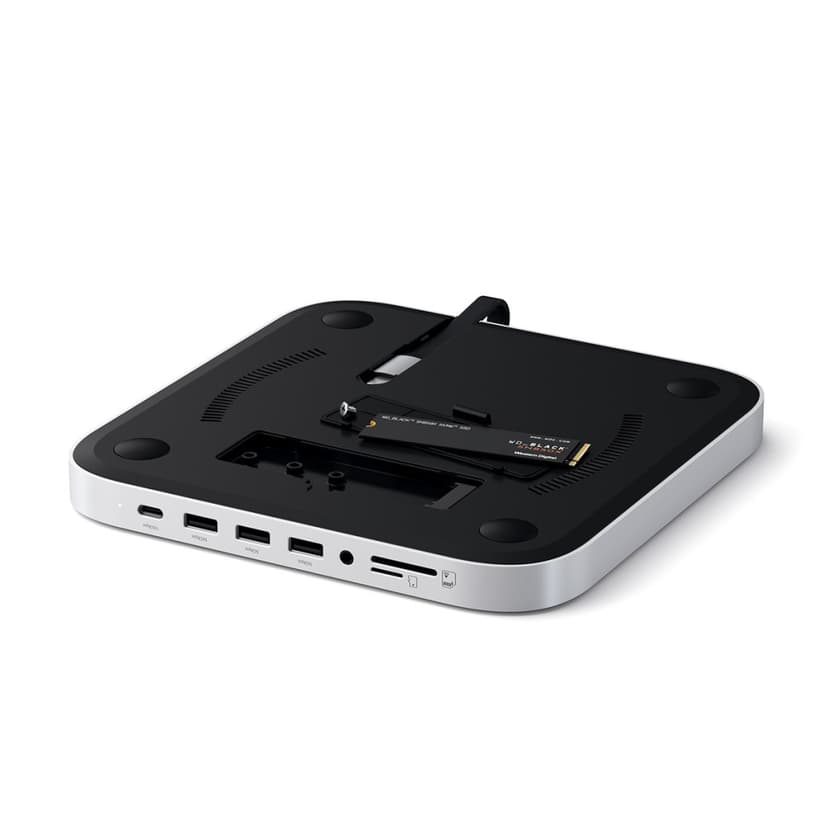 Satechi Stativ og hub for Mac mini/Studio med NVMe SSD-spor USB 3.2 Gen 2 (3.1 Gen 2) Type-C