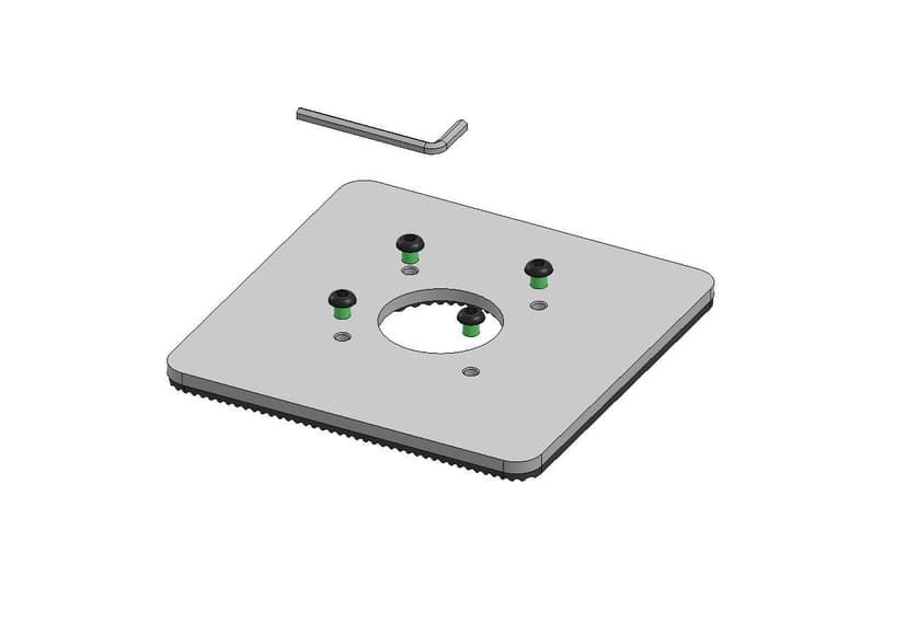 SpacePole Base Plate 150x150mm 5mm Black