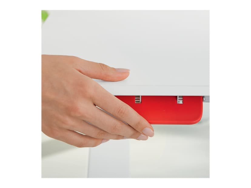 Leitz Cosy Ergo Korkeussäädettävä pöytäteline, jossa on näppäimistöalusta