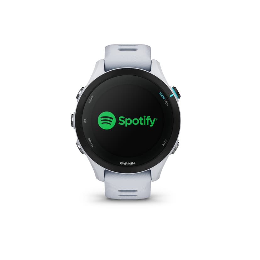 Garmin Forerunner 255S 2,79 cm (1.1") 41 mm Digital 218 x 218 pixlar Pekskärm Svart, Vit GPS Svart, Vit