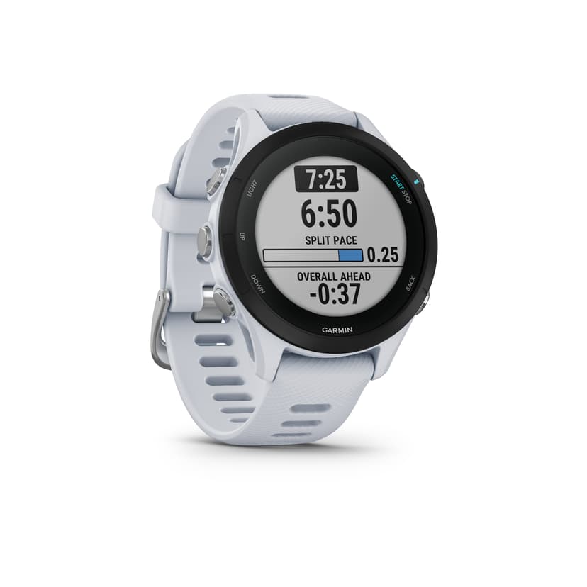 Garmin Forerunner 255S 2,79 cm (1.1") 41 mm Digital 218 x 218 pixlar Pekskärm Svart, Vit GPS Svart, Vit