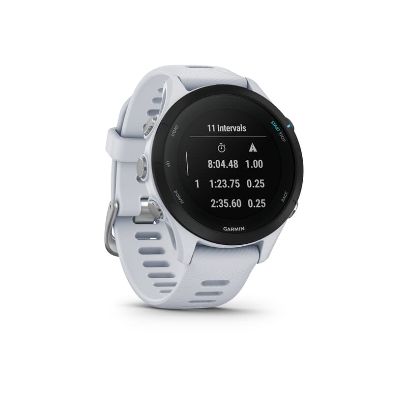 Garmin Forerunner 255S 2,79 cm (1.1") 41 mm Digital 218 x 218 pixlar Pekskärm Svart, Vit GPS Svart, Vit