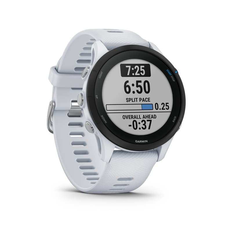 Garmin Forerunner 255 Music 3,3 cm (1.3") MIP 46 mm Digitaalinen 260 x 260 pikseliä Kosketusnäyttö Valkoinen Wi-Fi GPS (satelliitti)