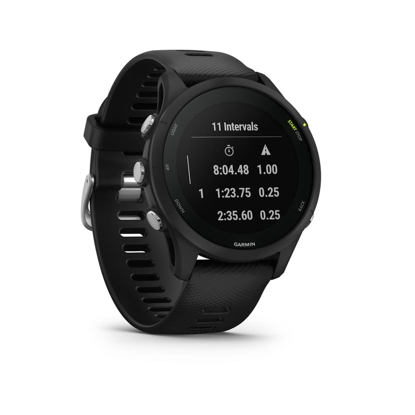 Garmin Forerunner 255 Music 3,3 cm (1.3") MIP 46 mm Digital 260 x 260 pixlar Pekskärm Svart Wi-Fi GPS