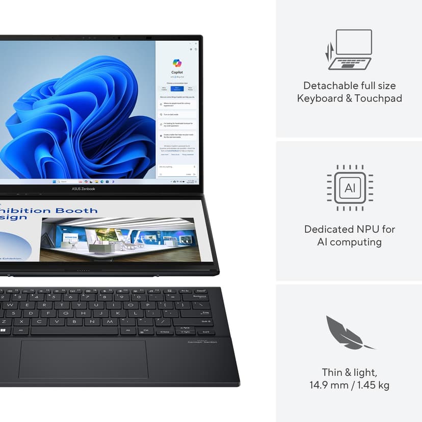 ASUS Zenbook Duo OLED (2024) Intel Core Ultra 7 32GB 1000GB 14"