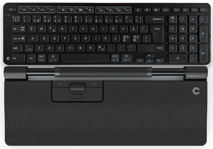 Contour Design Contour Rollermouse PRO + Balance Keyboard Combo (Wireless) RF Wireless + Bluetooth + USB-A
