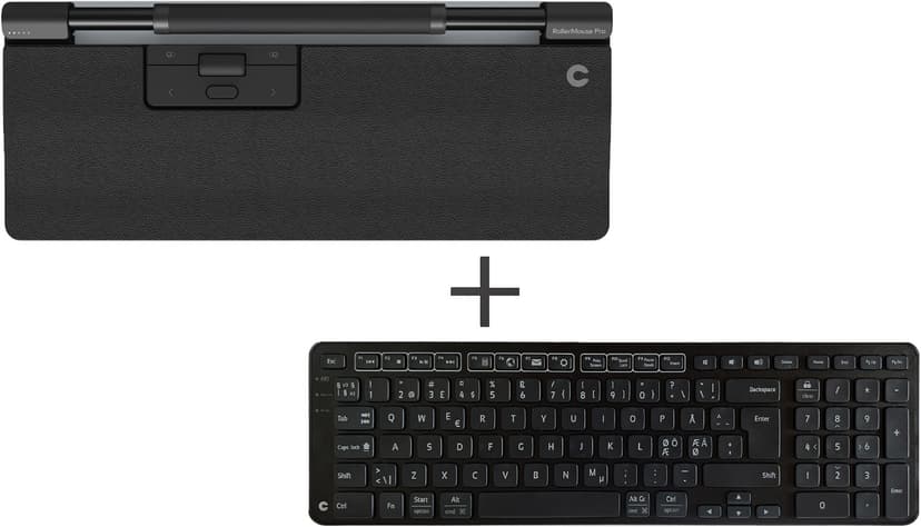 Contour Design Contour Rollermouse PRO + Balance Keyboard Combo (Wireless) RF Wireless + Bluetooth + USB Type-A