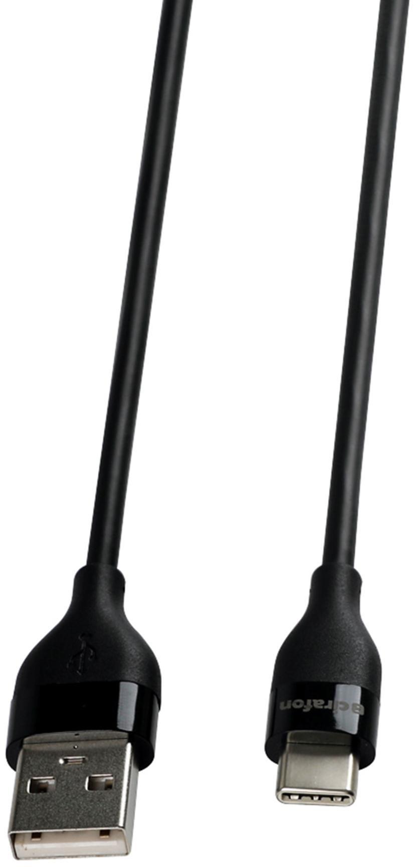 Cirafon Synk/laddkabel 1.3m USB A USB C Svart