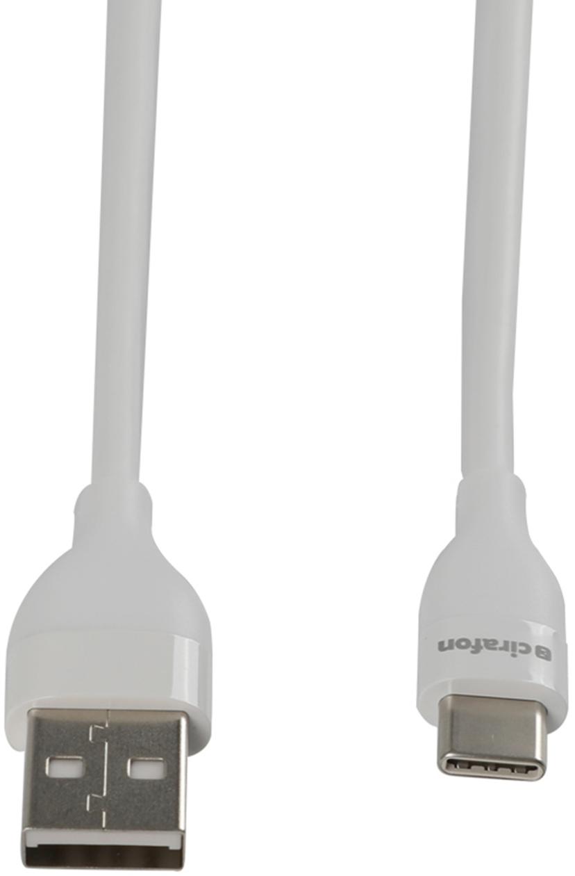 Cirafon CF-AC-TPE-1.3-W# USB-kabel 1,3 m USB 2.0 USB A USB C Wit 1.3m USB-A USB-C Wit