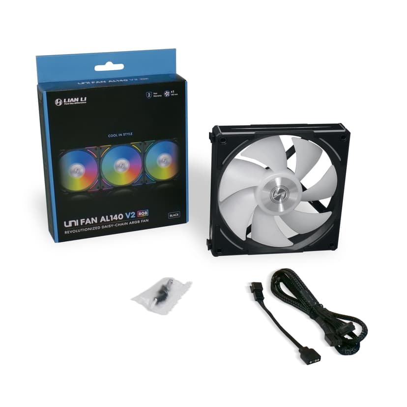 Lian-Li UNI AL140 V2 RGB PWM Vifte Svart