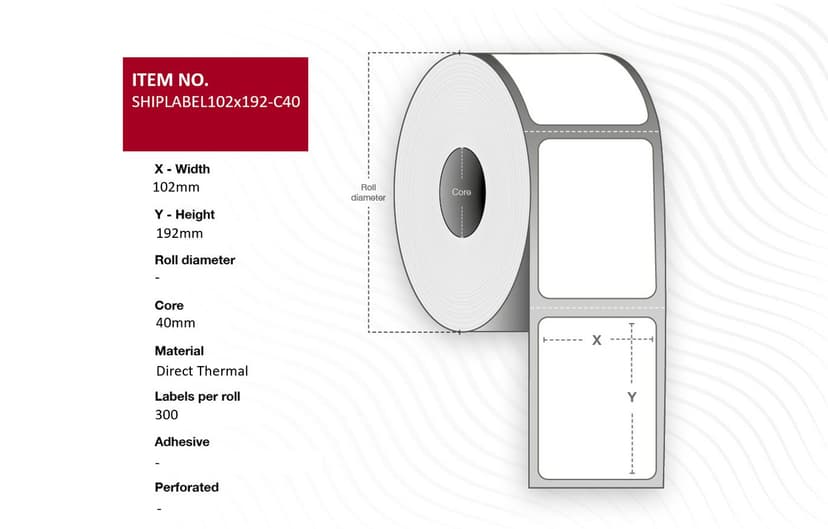 Capture Fraktetikett DT 102x192mm C40 (PostNord/DB Schenker/UPS) 16-Pack