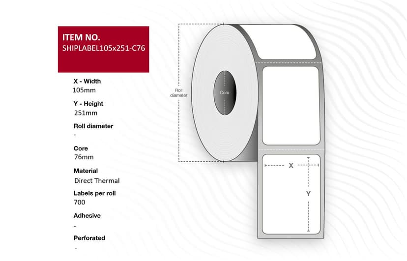 Capture Shipping Labels DT 105x251mm C76 (DHL/DSV) 4-Pack