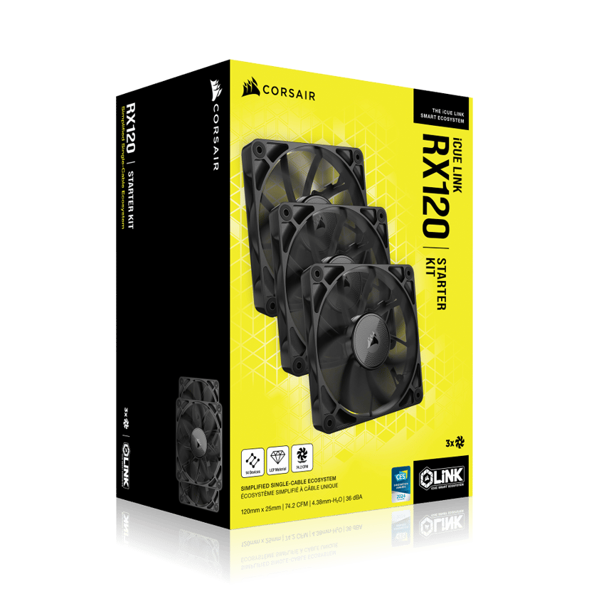 Corsair RX ICUE Link RX120 120MM Triple Vifte Svart