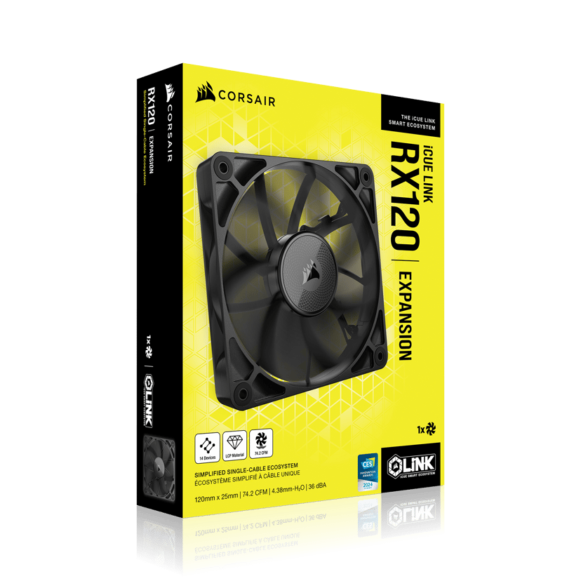 Corsair RX ICUE Link RX120 120MM Single Ventilator Zwart
