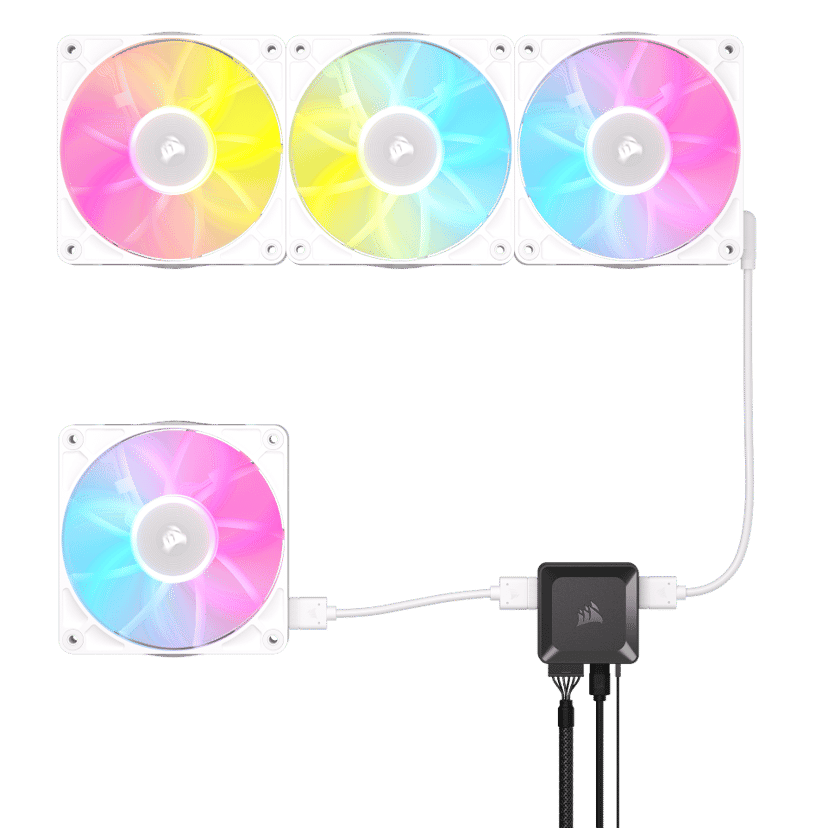 Corsair RX RGB ICUE Link RX120 RGB 120MM Triple Fläkt Vit