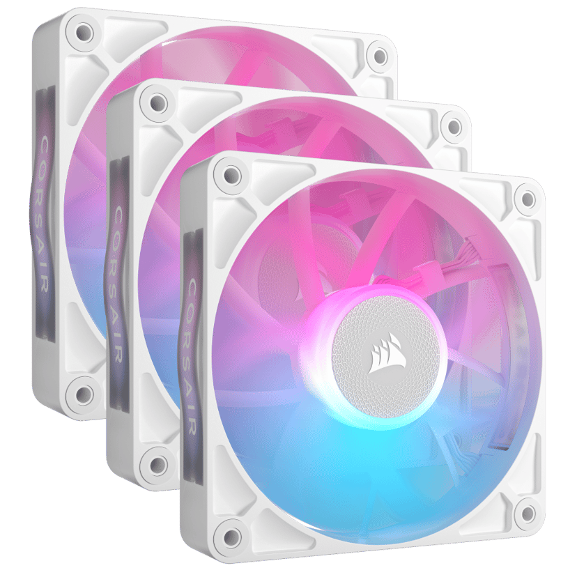 Corsair RX RGB ICUE Link RX120 RGB 120MM Triple Tuuletin Valkoinen