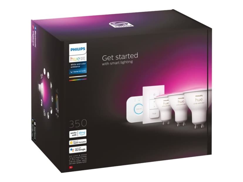 Philips Hue Startkit 3 x GU10 - White and Color Ambiance