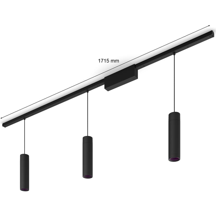 Philips Hue Perifo rak bassats för tak (3 pendelarmaturer)