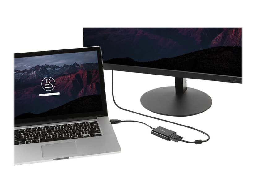 Startech HDMI to VGA Video Adapter with Audio for Laptop / Ultrabook videokonverterare Svart
