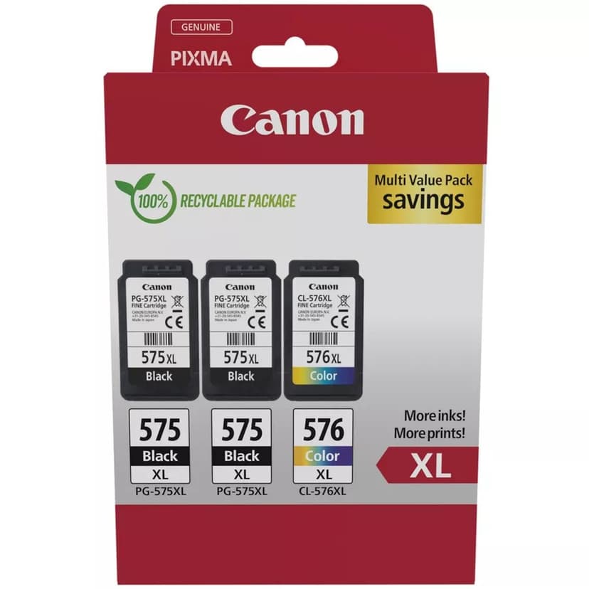 Canon Bläck Multipack 2x PG-575XL/1x CL-576XL