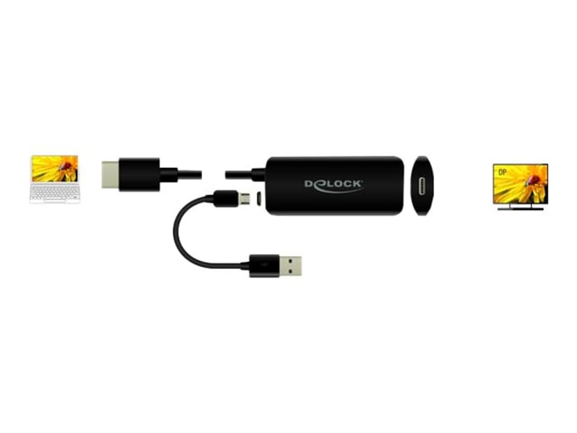 Delock HDMI to USB-C adapter HDMI USB C Sort