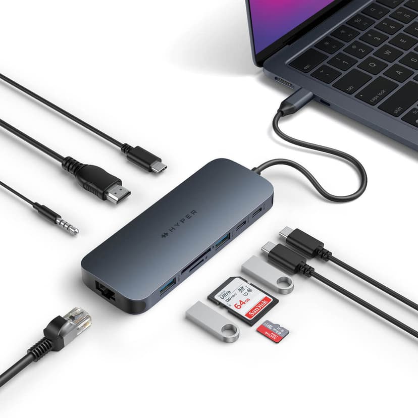 Hyper HyperDrive Next 10 Port USB-C Hub USB-C 3.2 Gen 2 (3.1 Gen 2)