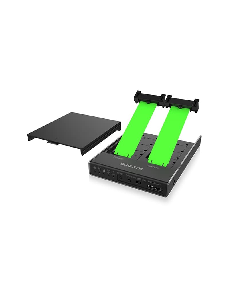 Icy Box IB-2812CL-U3 USB 3.2 Gen 1 (3.1 Gen 1) Type micro-B Musta