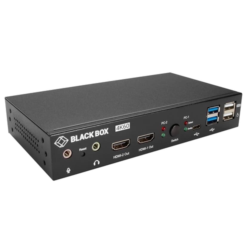 Black Box CONTROL 2 PCS WITH ONE KEYBOARD/MOUSE KVM-kytkin Musta