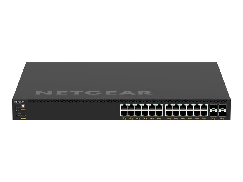 Netgear GSM4328-100AJS hanterad L3 Gigabit Ethernet (10/100/1000) Strömförsörjning via Ethernet (PoE) stöd 1U Svart