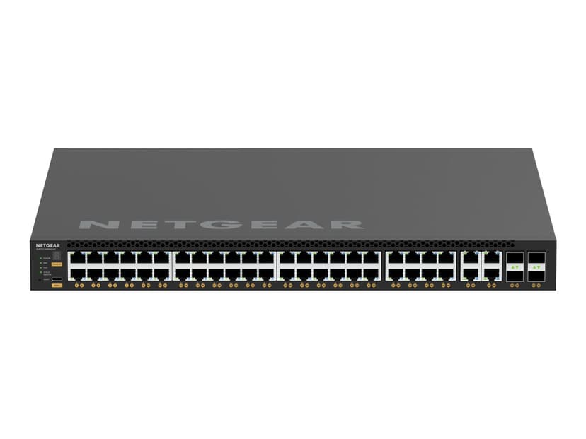 Netgear M4350-44M4X4V Hallittu L3 2.5G Ethernet (100/1000/2500) Power over Ethernet -tuki 1U Musta