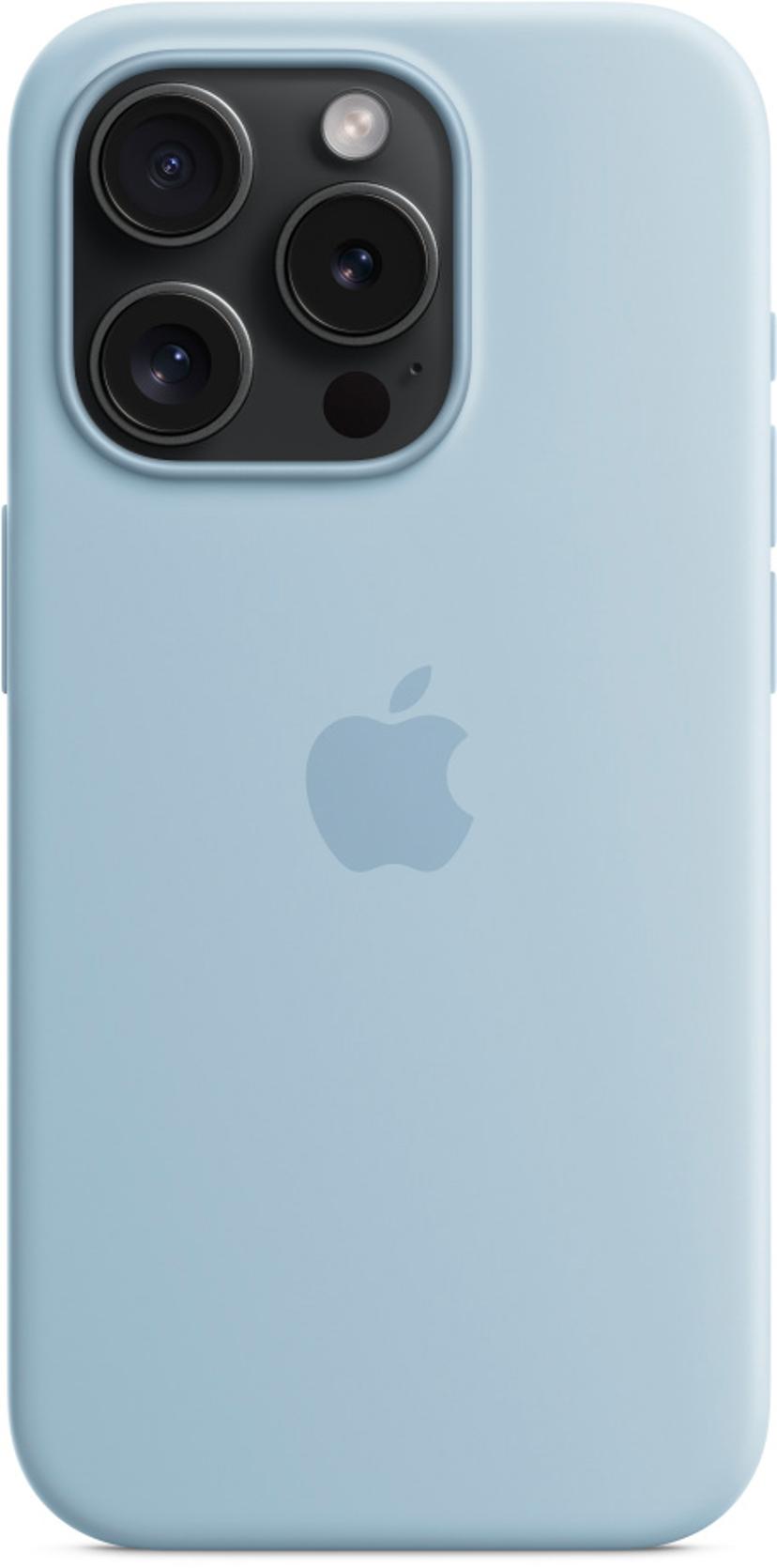 Apple Silicone Case With Magsafe iPhone 15 Pro Max Lichtblauw