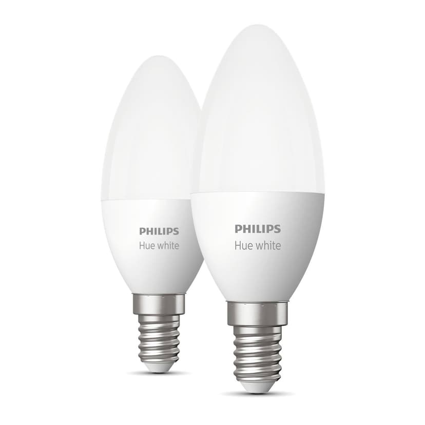 Philips Hue White Kronljus – E14 smart ljuskälla – (2-pack)