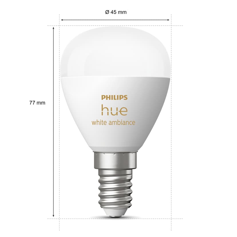 Philips Hue White ambiance Klotlampa – E14 smart ljuskälla