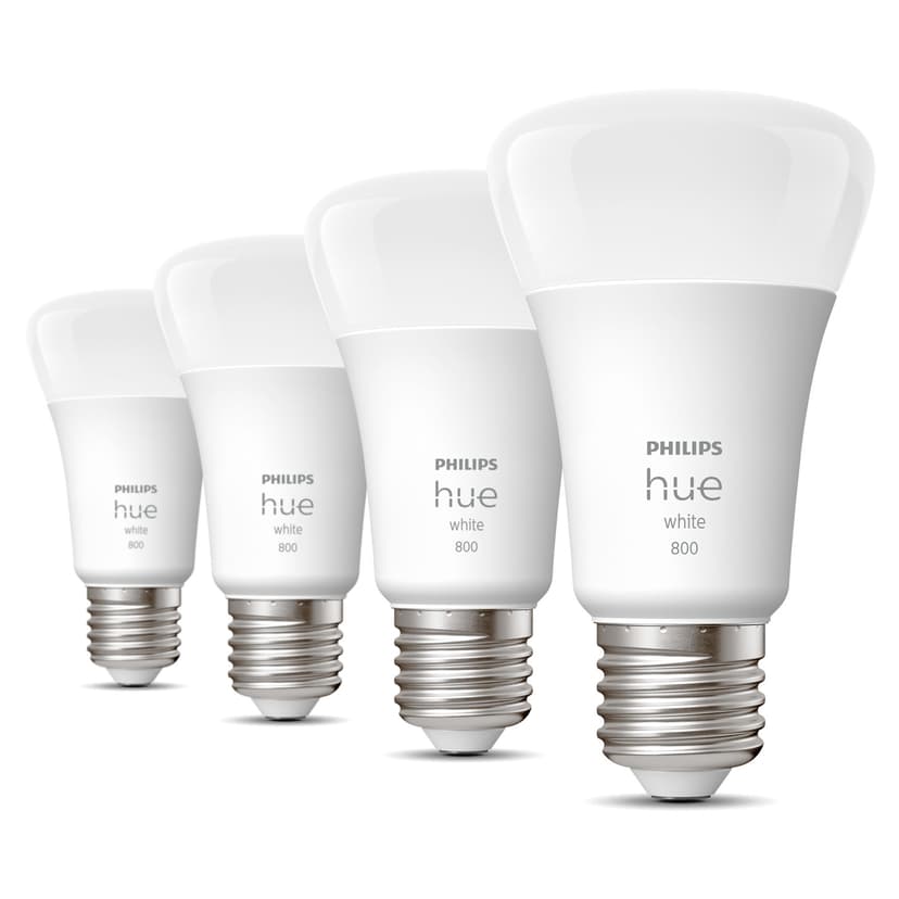 Philips Hue White A60 – E27 smart ljuskälla – 800 (4-pack)