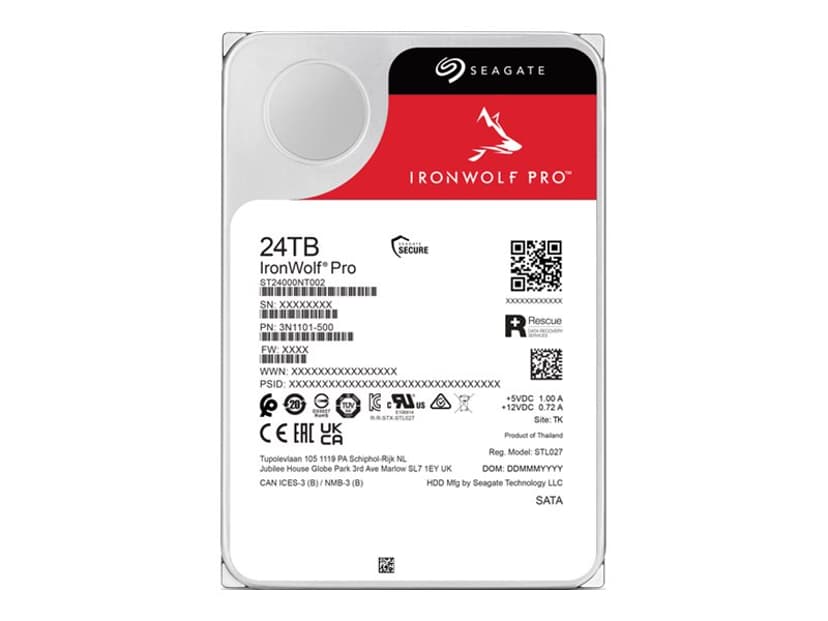 Seagate IronWolf Pro 24TB 3.5" 7200r/min SATA 6.0 Gbit/s HDD