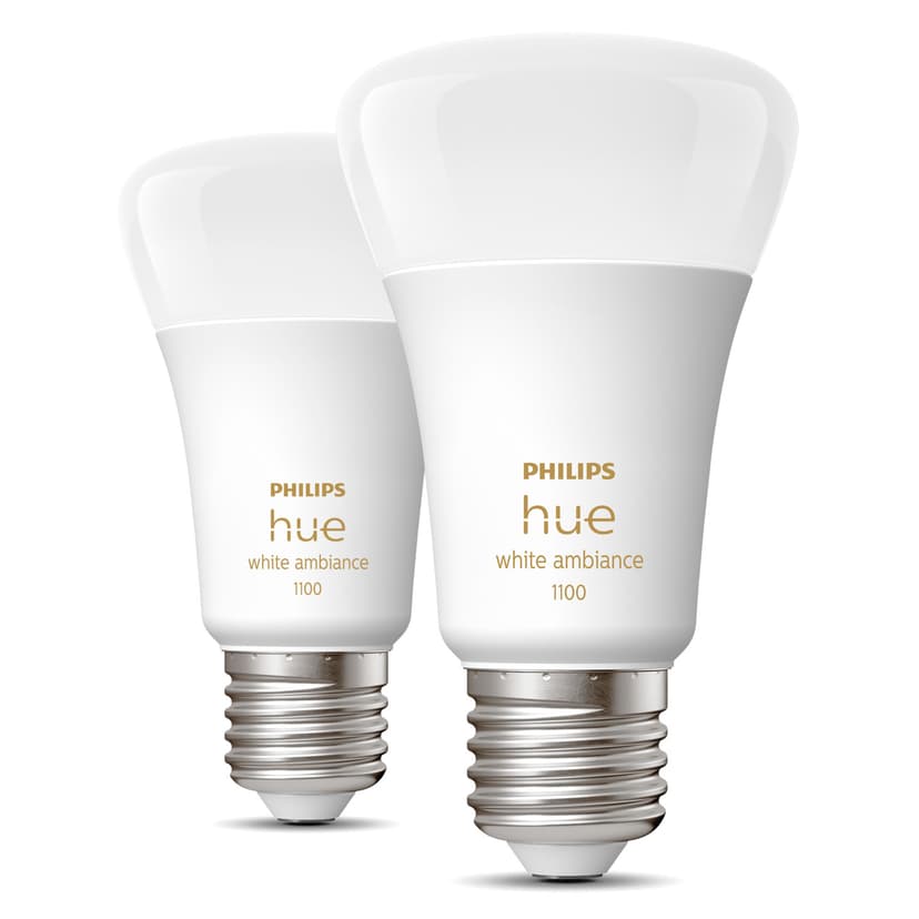 Philips Hue White ambiance A60 - E27 pærer - 1100 - 2-pak