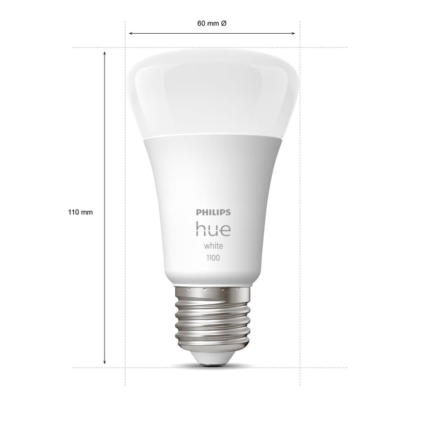 Philips Hue, valkoinen A60 - E27-älylamppu - 1 100